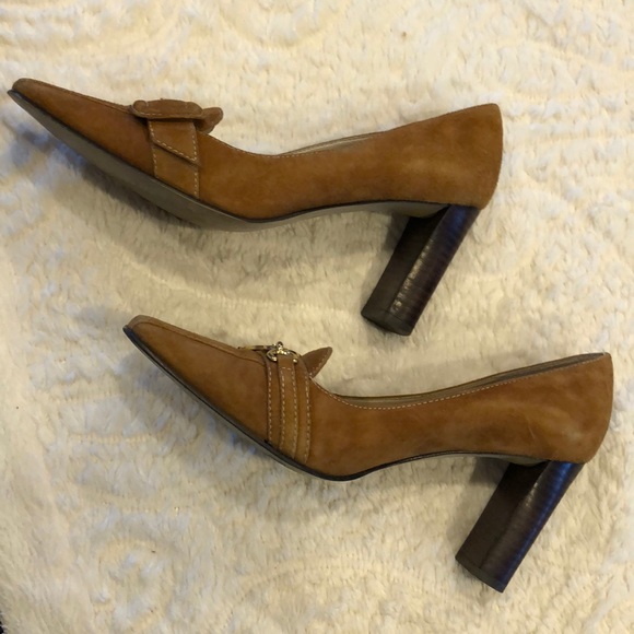 Anne Klein Suede Buckle Heel - Picture 4 of 7
